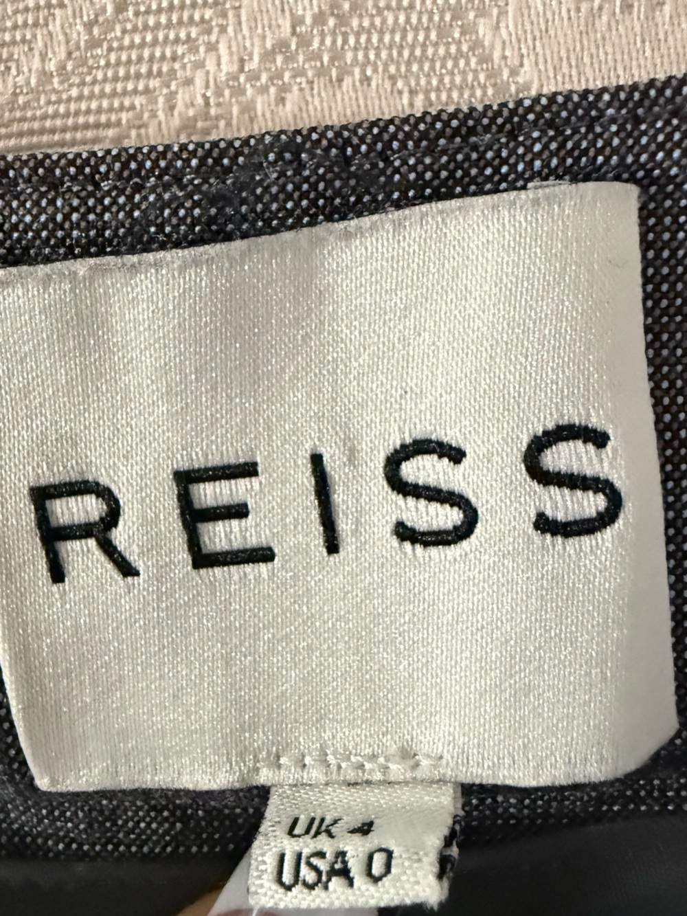 REISS Grey Wool Blend Tailored Cropped Cuff Trousers Pants US 4 - Picture 10 of 11